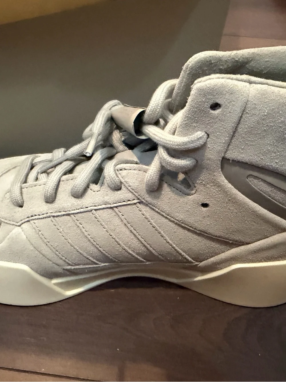 New In Box Adidas Fear of God Beige Suede High-Tops  11.5